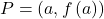 P = \left( {a,f\left( a \right)} \right)